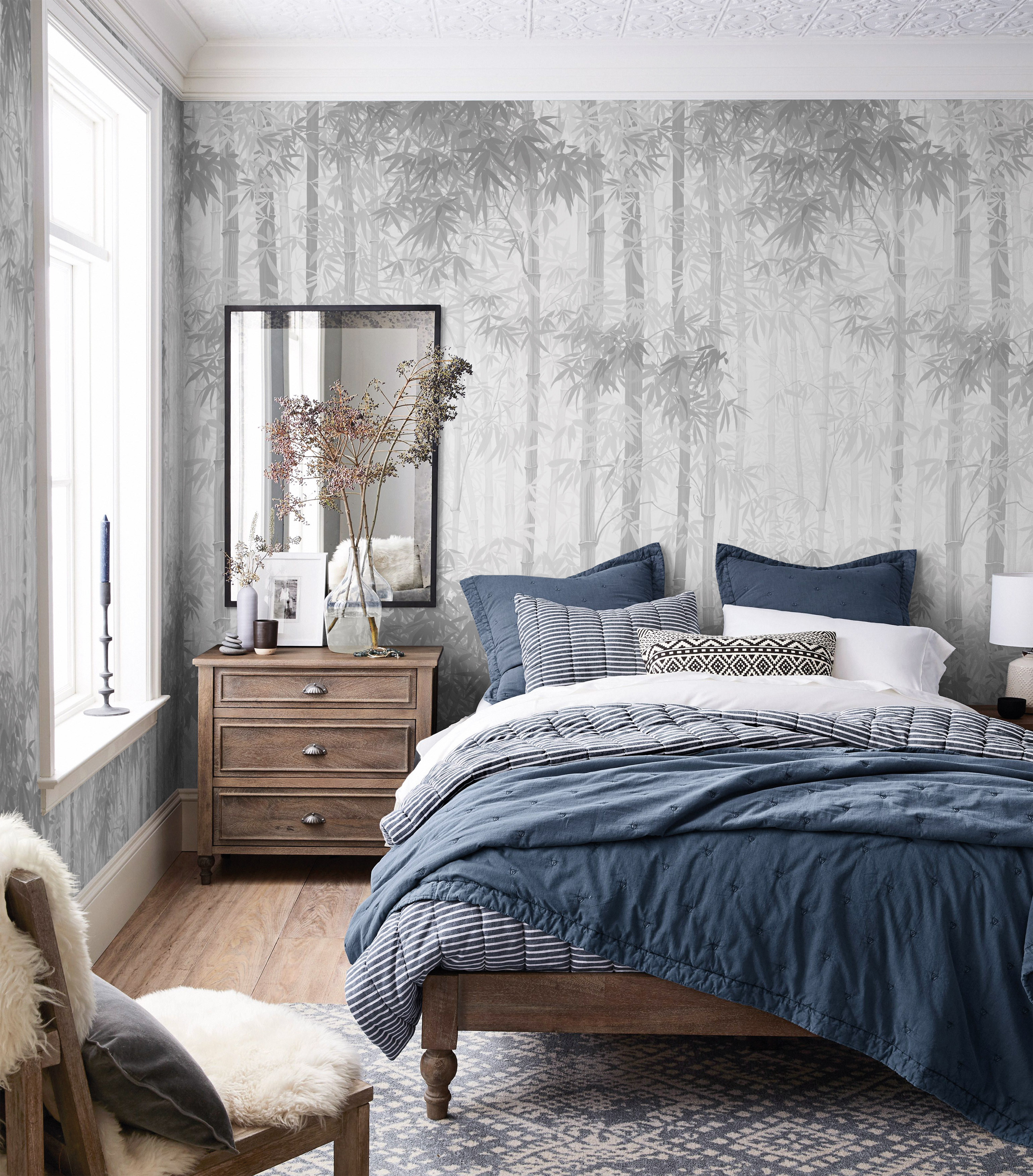 Панно Loymina Пейзаж Бамбуковая роща ART6 001 3×3 фото в интерьере